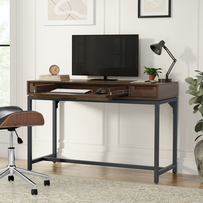 Banting - Small Desk - Walnut Brown Simpli-Home