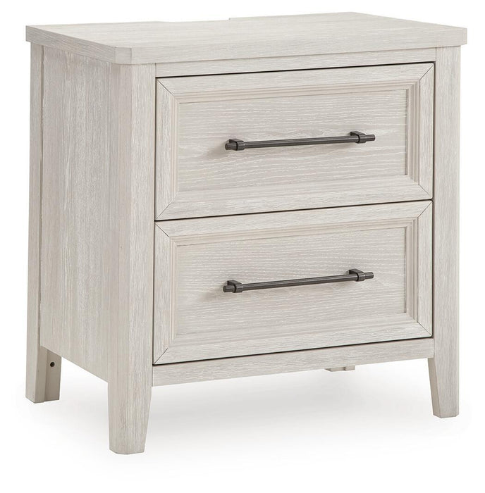 Darbonton - Two Drawer Night Stand - Dove White Signature Design by Ashley®