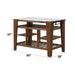 Alaroa - Kitchen Island - Marble Top & Rustic Brown ACME