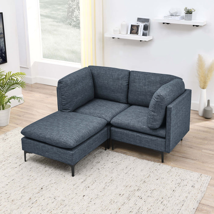 Upholstered Modular Sectional & Tall Legs Home Essentials