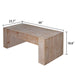 Modern Farmhouse Living Room Block Leg Coffee Table Home Essentials