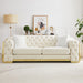 2 Seater Sofa With Button Tufted Diamond Grid & 2 Pillows For Living Room Home Essentials