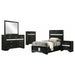 Modern Bedroom Set With Upholstered Headboard And Textured Storage Furniture Max