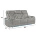 Electra - Power Reclining Sofa With Power Headrests, Drop Down Table, Reading Light, Massage, LED Lighting And USB Control Matrix Furniture Group