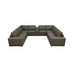 Upholstered Large Arms Sectional With Recliner Seats Home Essentials