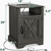 Farmhouse Nightstand, Charging Station & Storage Home Essentials