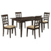 Henin - 5 Piece Dining Set With Lattice Back Chairs - Cappuccino Furniture Max