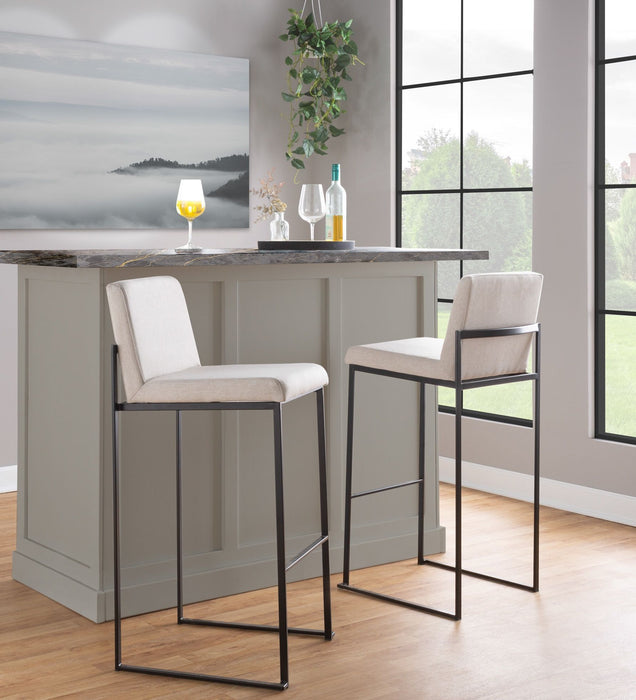 Fuji - Contemporary High Back Barstool Elegant Design Lumi Source