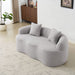 Curved Loveseat Sofa With Round Armrest Home Essentials