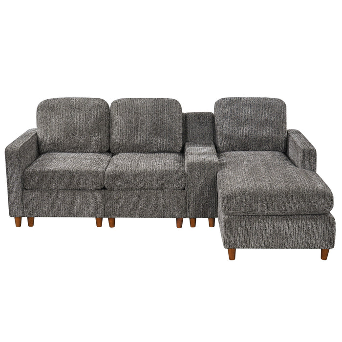 L - Sectional Sofa With Reversible Chaise Hearth and Haven