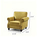 Upholstered Accent Armchair With Turned Legs For Living Room US Pride