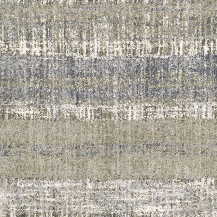 9' x 12' Abstract Lines Area Rug - Gray And Ivory