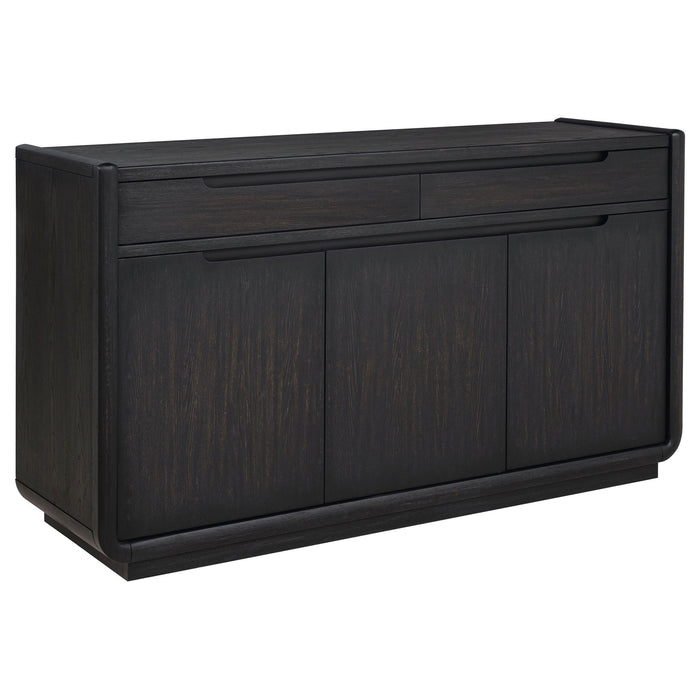 Bangor - 2 Drawer Dining Sideboard Server - Black Furniture Max