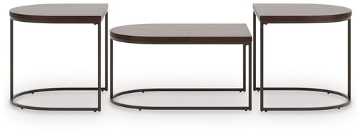 Vanmore - Occasional Table Set (Set of 3) - Dark Brown Signature Design by Ashley®