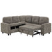 5 Seat Reversible L - Shaped Sleeper Sofa, Pull Out Convertible Sectional Couch With Storage, USB C - Charger, Cup Holders Modular Sofa Bed - Gray Home Essentials