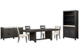 Plum Creek - 7 Piece Extendable Trestle Dining Table Set Magnussen Furniture