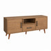 TV Stand For TVs Up To 60" With 2 Doors, 1 Drawer And 1 Open Shelf - Oak Home Essentials