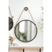Handsome Cleveland Mirror With Rope Strap Contemporary Design Circle Mirror With Round Metal Frame For Wall Decor Daily Nest