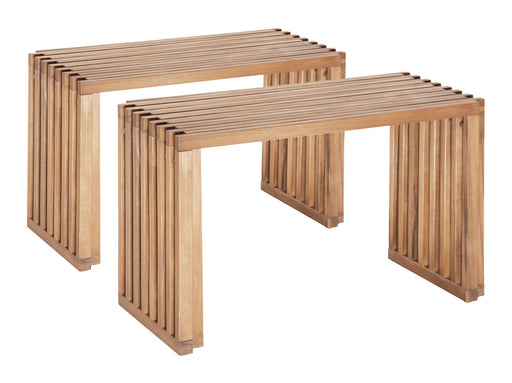 Riviera - Extendable Bench (Set of 2) - Natural Zuo Modern