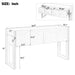Geometric Carved Console Table With 3 Soft Close Drawers Noble House