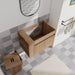 Wall Mounted Bathroom Vanity With Open Shelf, 29" Size (Vanity Only) - Imitative Oak Home Essentials