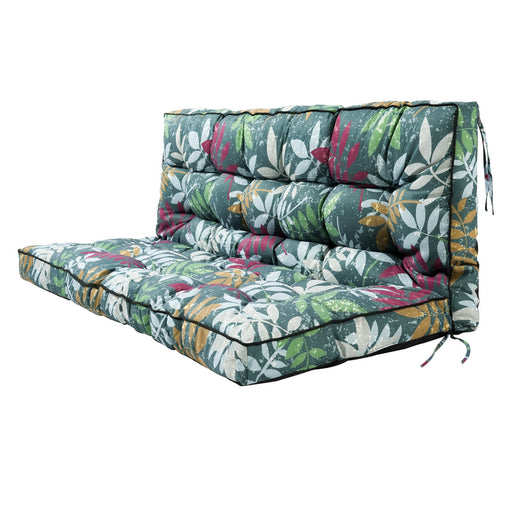 3 Seater Outdoor Porch Swing Cushion With Backrest, Patio Bench Cushion - flower Daily Nest