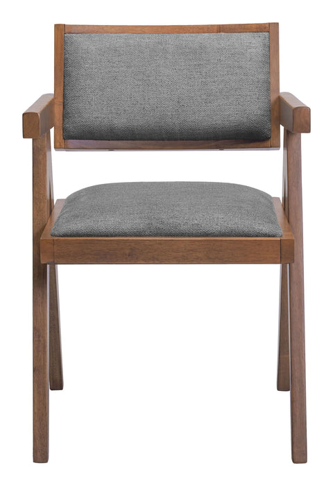 Delhi - Dining Chair (Set of 2) - Gray / Walnut Zuo Modern