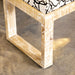 Sled - Leg Accent Bench With Abstract Upholstery - White Furniture Max