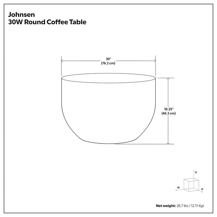 Johnsen - Handcrafted Metal Coffee Table Simpli-Home