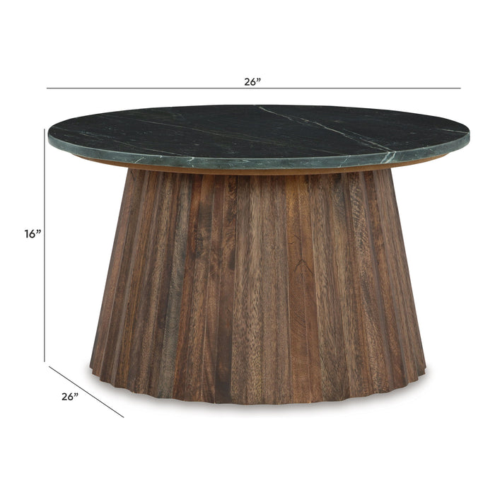 Ceilby - Accent Cocktail Table - Black / Brown Signature Design by Ashley®