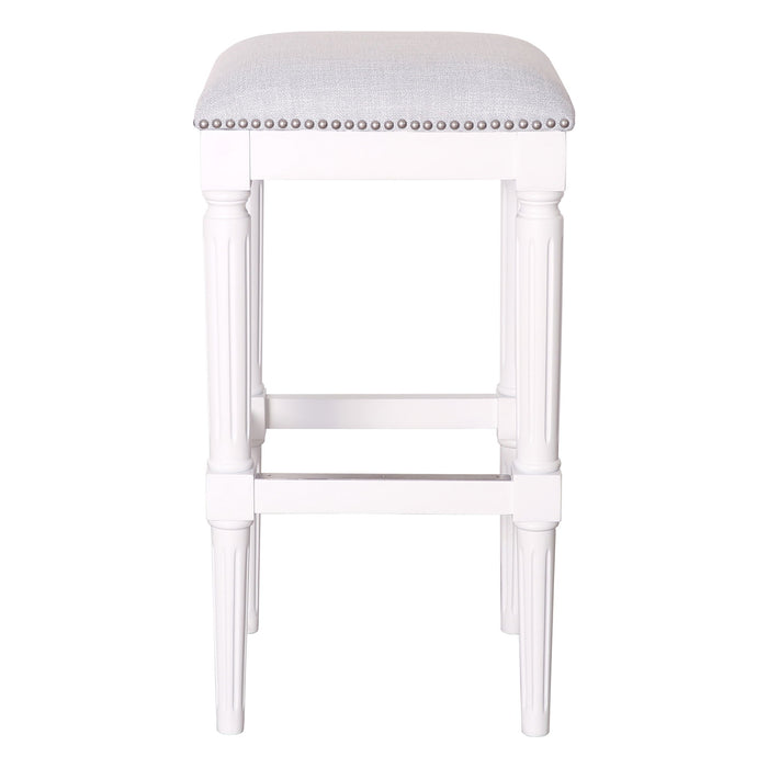 Square Stool With Upholstered Seat Home Essentials
