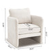 Armchair With Low Profile Curved Frame - Beige Home Essentials