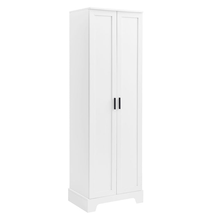 Storage Cabinet With Adjustable Shelves, 2 Doors, Rectangle Design For Bathroom Hearth and Haven