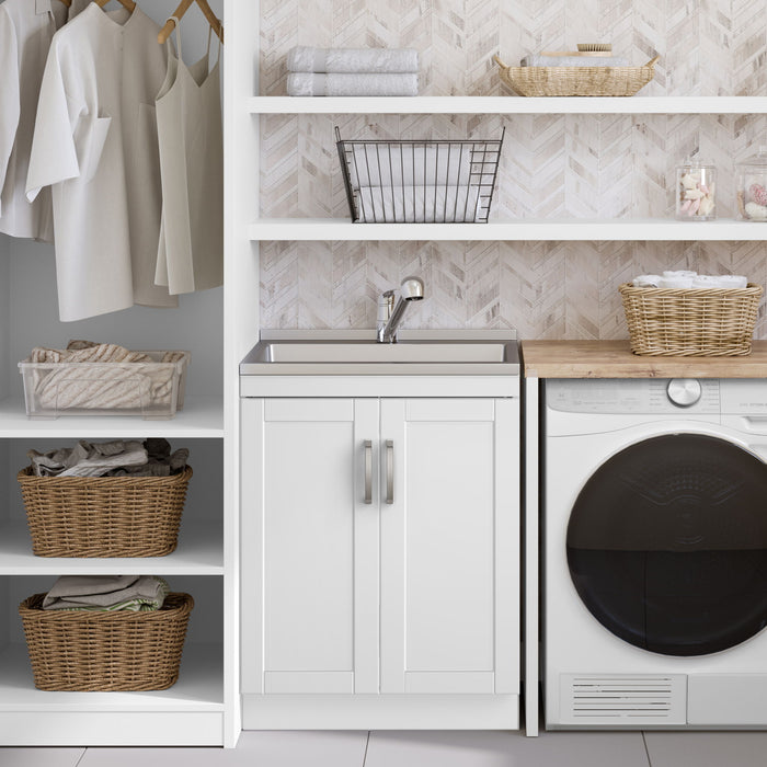 Kyle - Laundry Cabinet & Faucet And Stainless Steel Sink Simpli-Home
