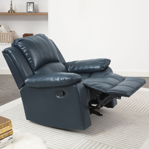 Charlotte - Gel Glider Recliner - Blue Ridgecrest Home