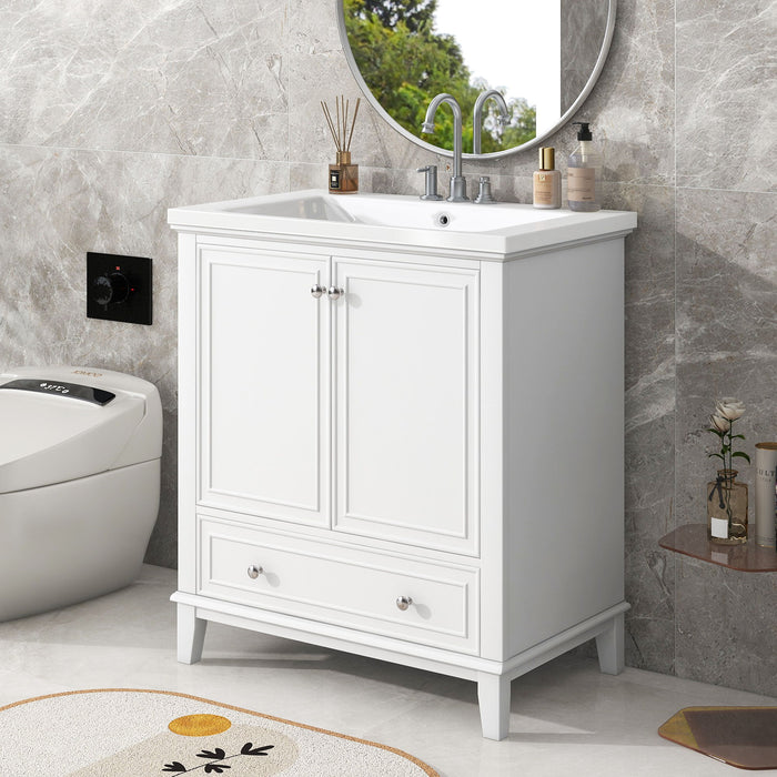 Modern Bathroom Vanity With Sink Combo, Multi Functional Cabinet With Doors And Drawer Hearth and Haven