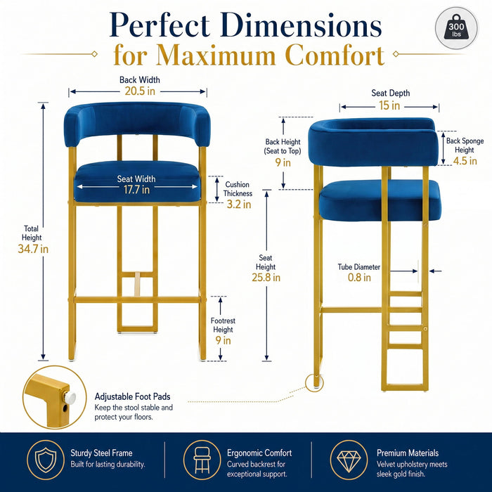 Modern Counter Height Bar Stools With U - Shaped Home Essentials