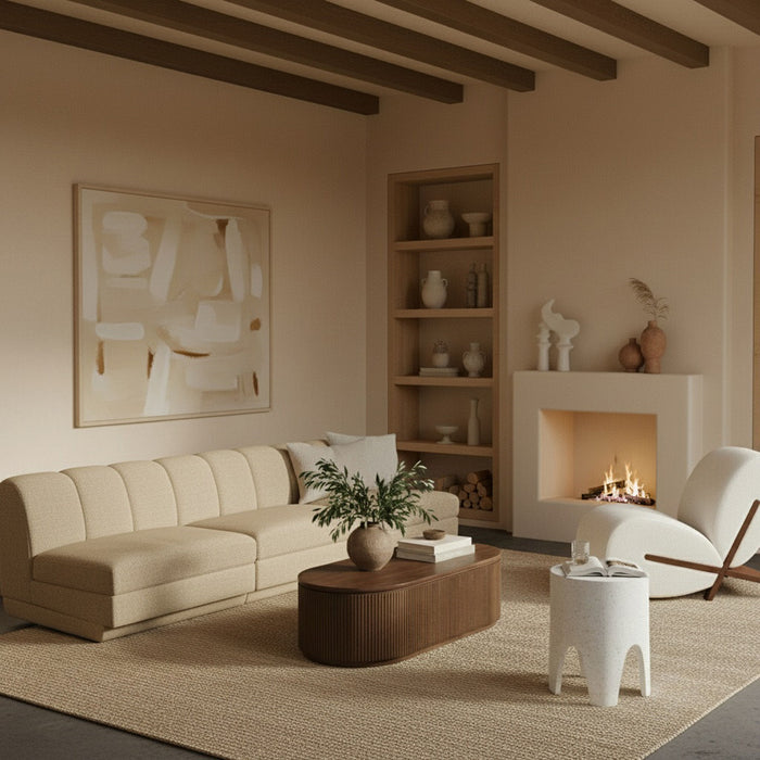 Modari - Sectional - Beige Meridian Furniture