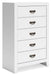 Binterglen - Five Drawer Chest - White Signature Design by Ashley®