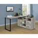 Corrado - L-Shape Office Desk With Storage - Gray Furniture Max