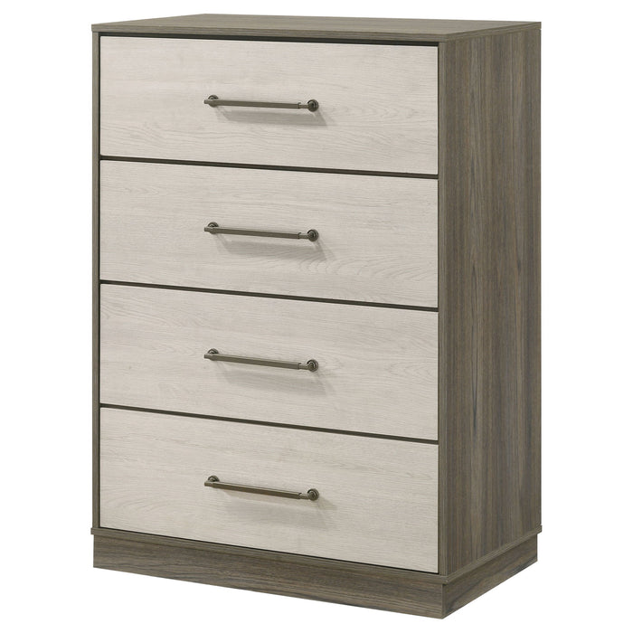 Edmondson - 4 Drawer Chest - Natural / Gray Furniture Max