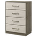 Edmondson - 4 Drawer Chest - Natural / Gray Furniture Max