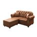 Upholstered Sofa With Nailhead Trim, Rolled Armrests With Ottoman Home Essentials