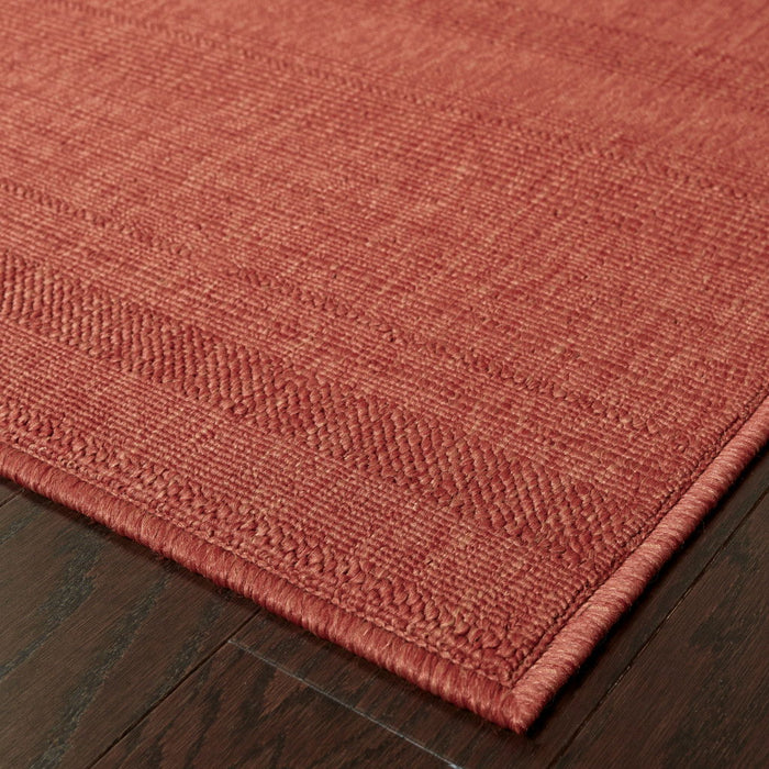 2' X 4' Stain Resistant Outdoor / Indoor Area Rug - Red