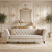3 Person Sofa With Deep Seat, Tufted Backrest Home Essentials