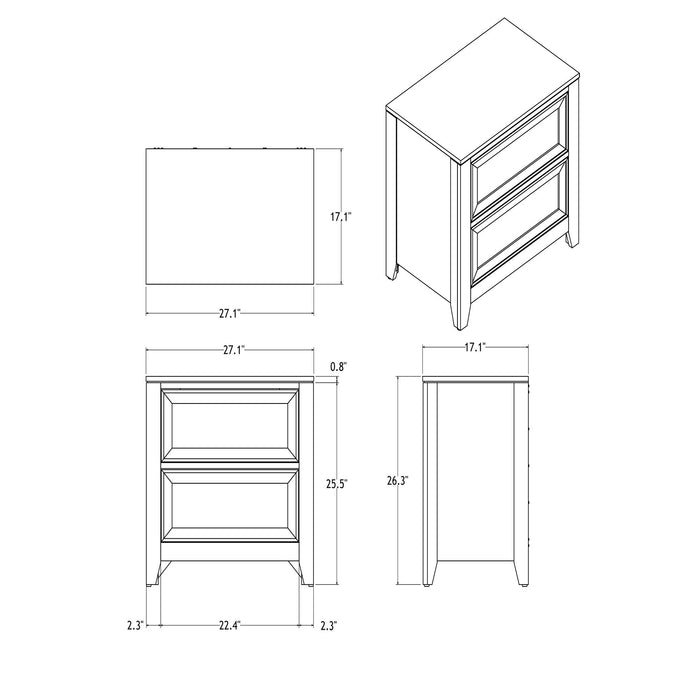 Melissa - Nightstand Global Furniture USA