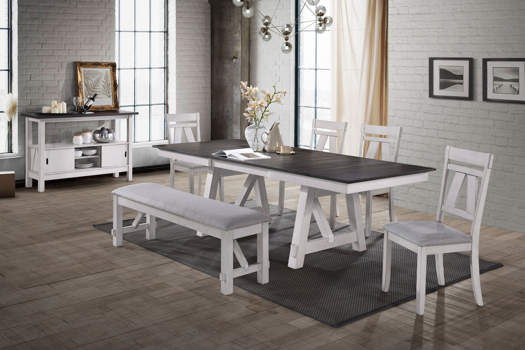 Maisie - Dining Table Base - White / Brown
