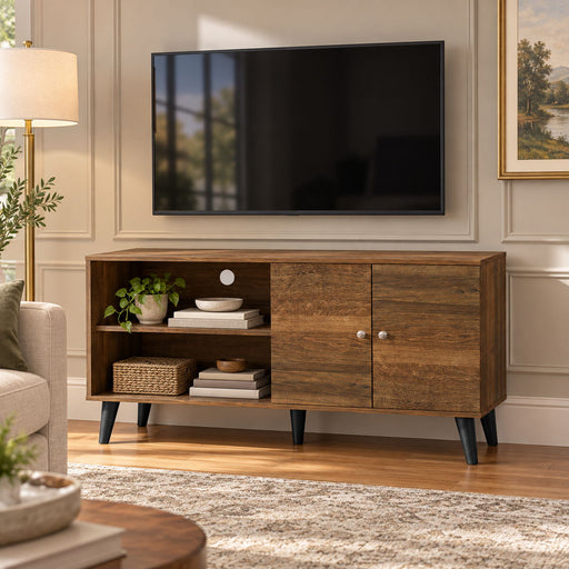 Amidon - TV Stand, With 2 Storage Shelves And 1 Cabinet US Pride