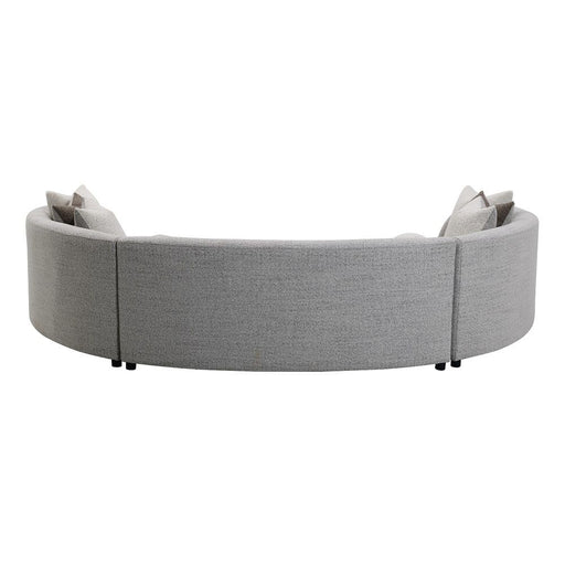 Ivria - Sectional Sofa With 9 Pillows - Gray Boucle ACME