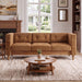 3 Seater Sofa With Square Arms, Tufted Pillow Back For Living Room Noble House